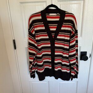ORANGE STRIPED CARDIGAN--MARNI FOR UNIQL0